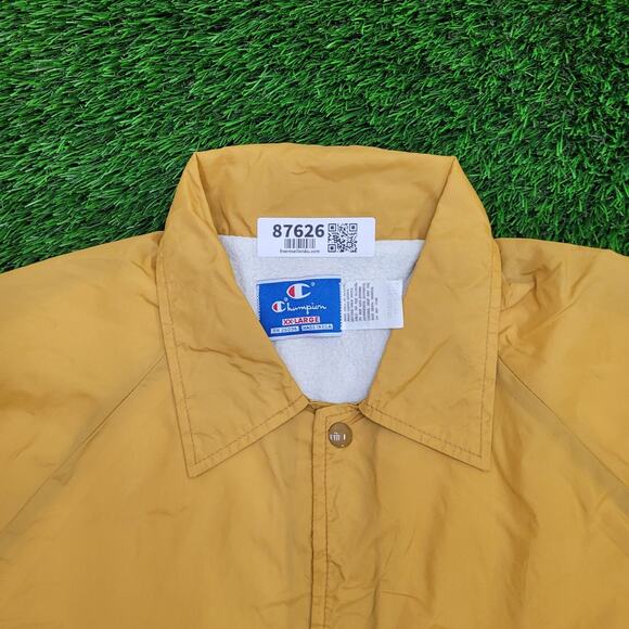 Vintage 1984 Champion Lite Softball Coach Jacket 2XL 28x28 Yellow - Picture 8 of 13
